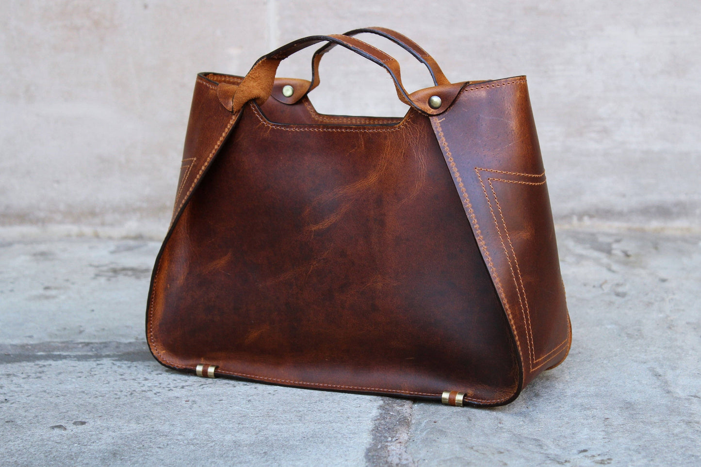 Handmade Womens Leather Handbag Shoulder bag small tote