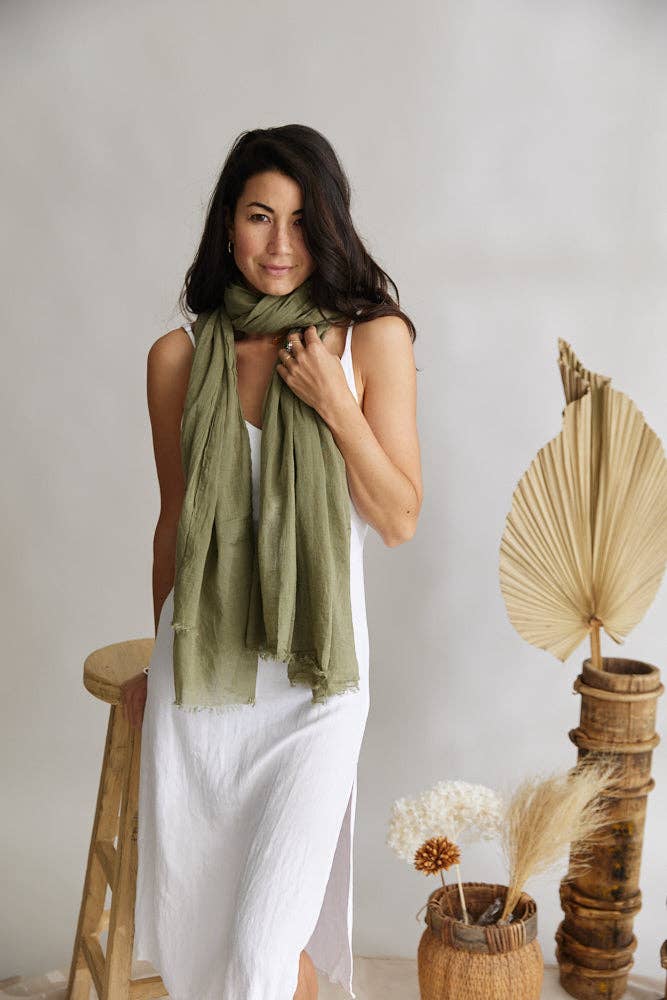 Scarf ~ French Riviera ~ Khaki