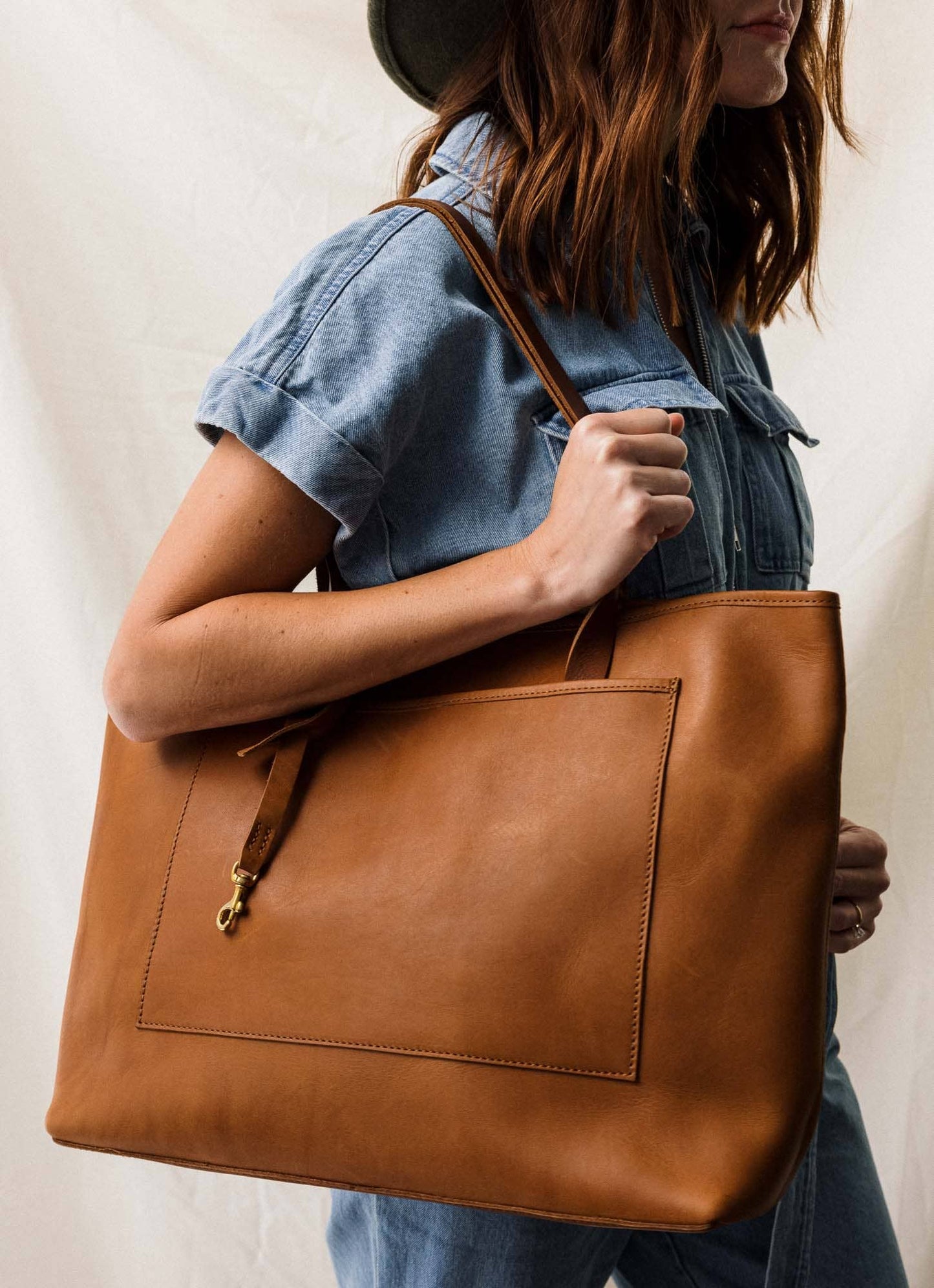 Leather Oversized Tote for Women