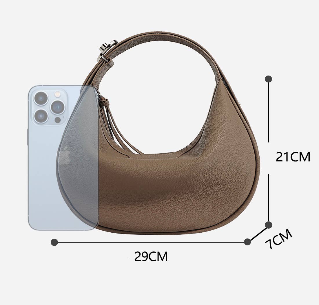 Genuine Leather Crescent Moon Bag