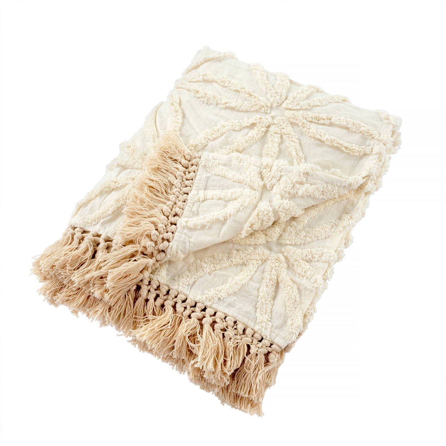 Tufted Lola Throw, Ivory