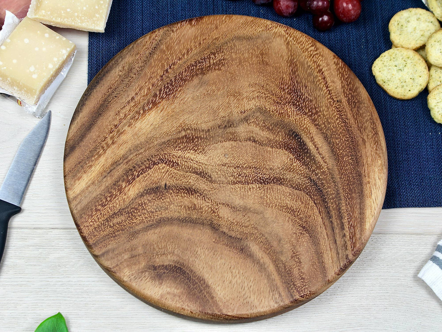 Round Charcuterie Board - Live Edge - Serving Board