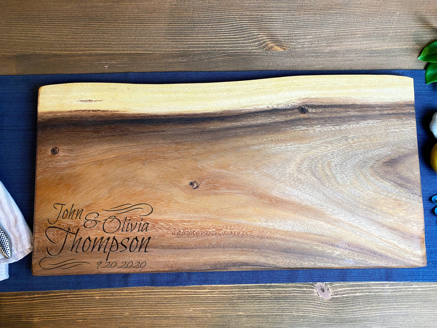 Extra Large Live Edge Square End Board