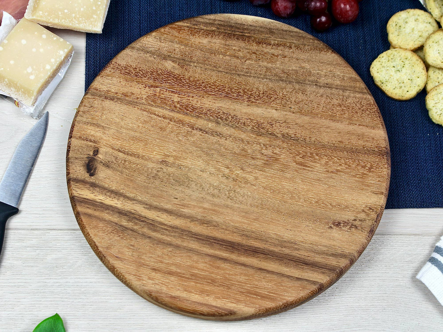 Round Charcuterie Board - Live Edge - Serving Board