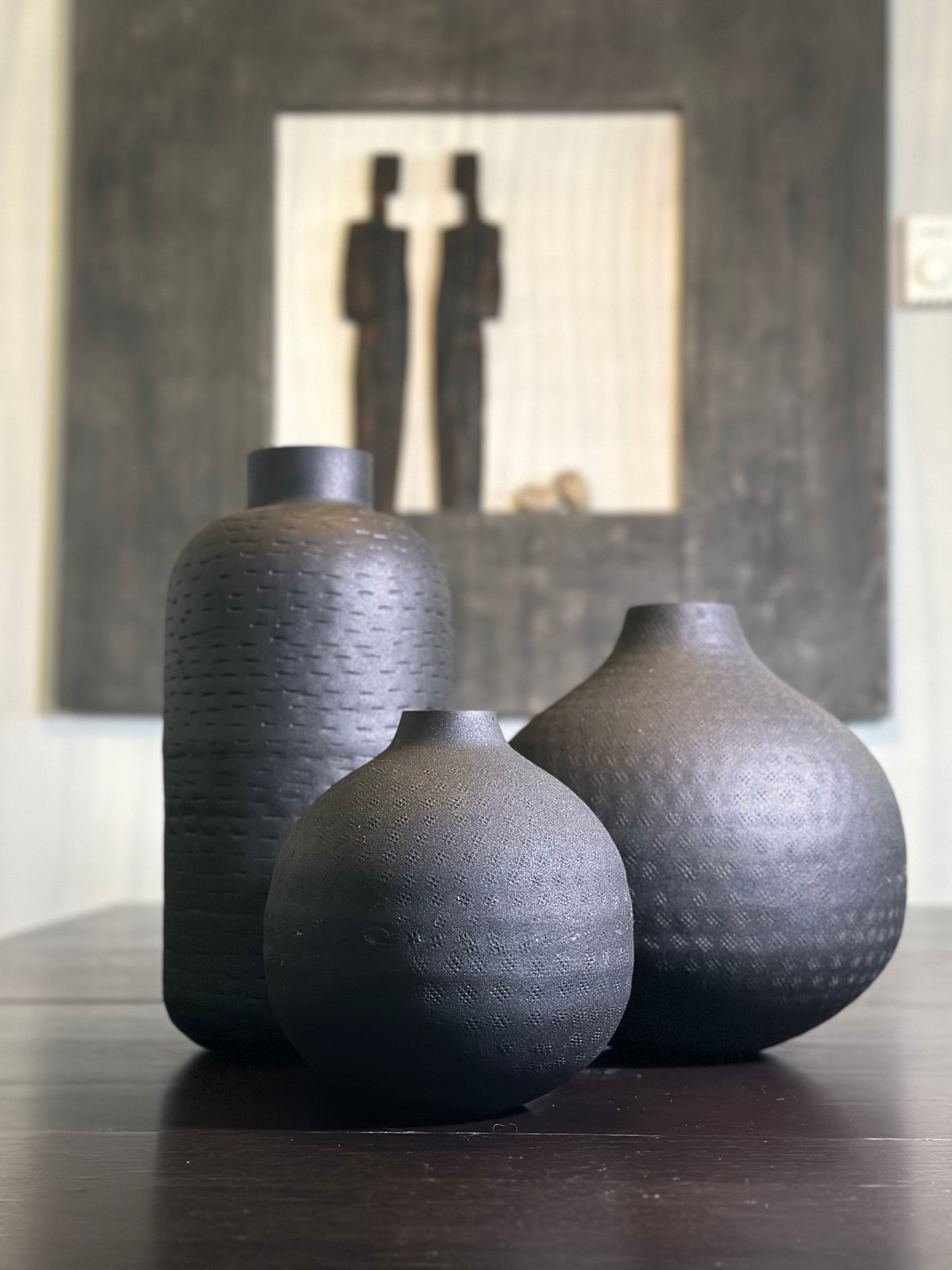 Textured Vase Large Round