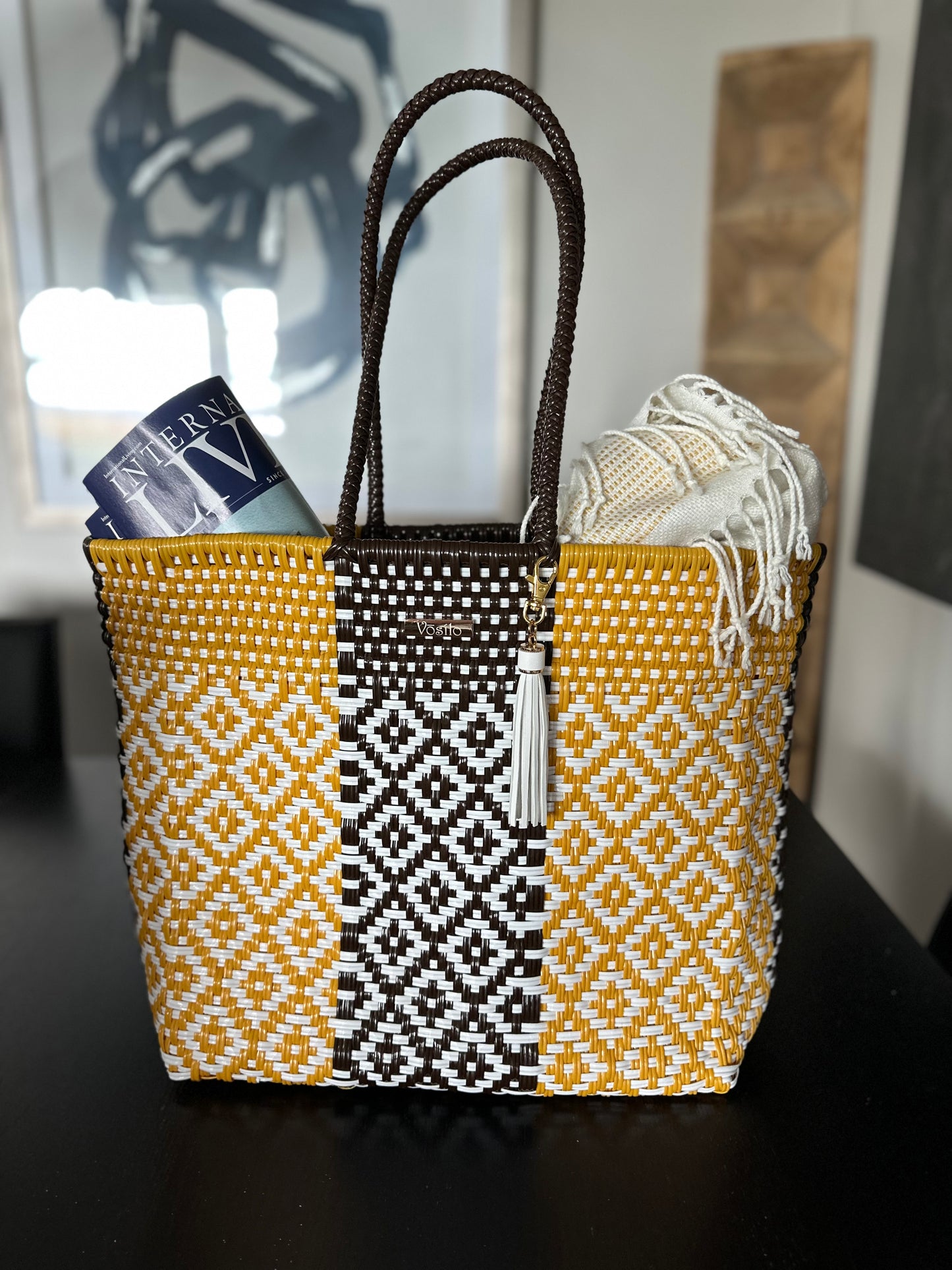 Handwoven Upcycled Plastic Oaxaca Tote