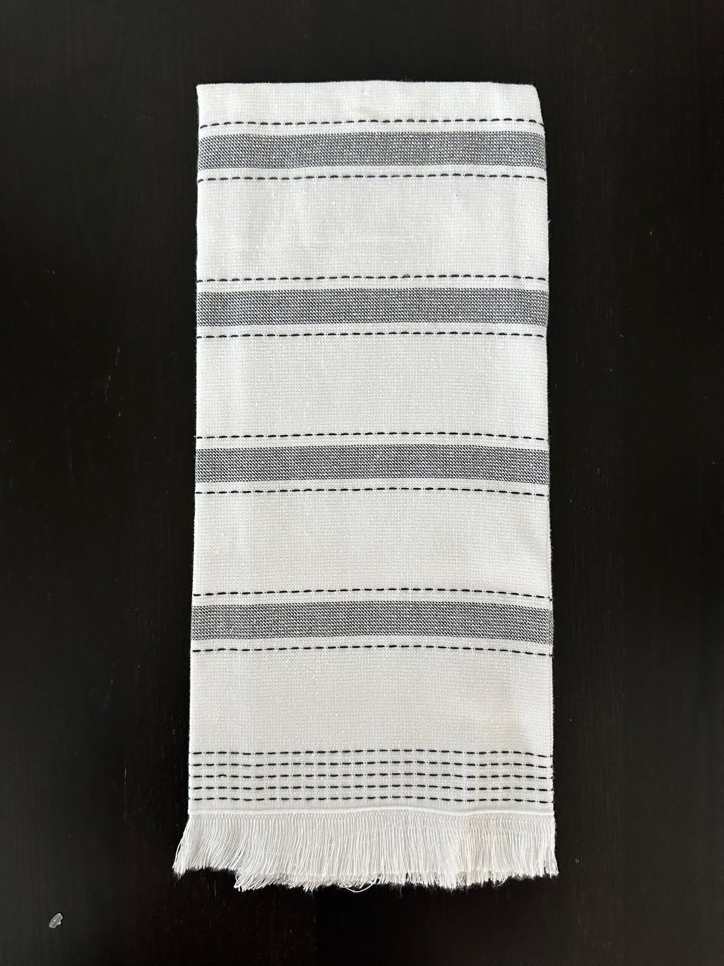 100% Turkish Cotton Kitchen Towel Black Stripe