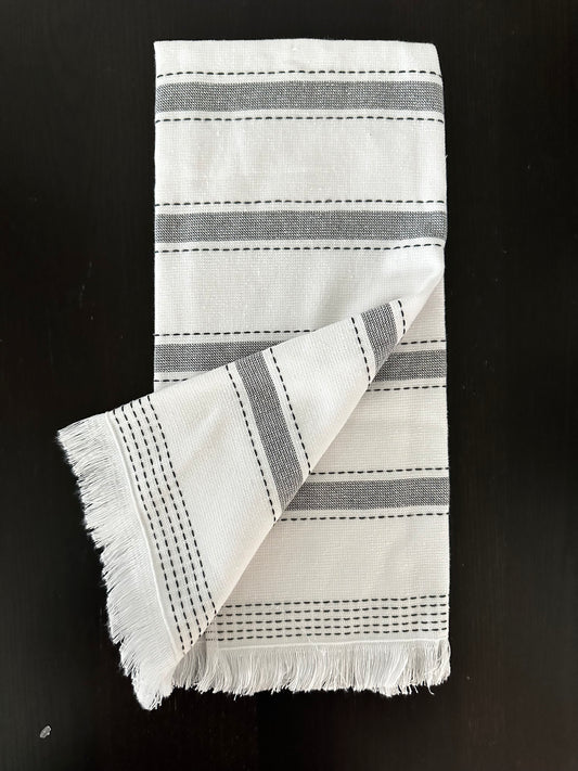 100% Turkish Cotton Kitchen Towel Black Stripe