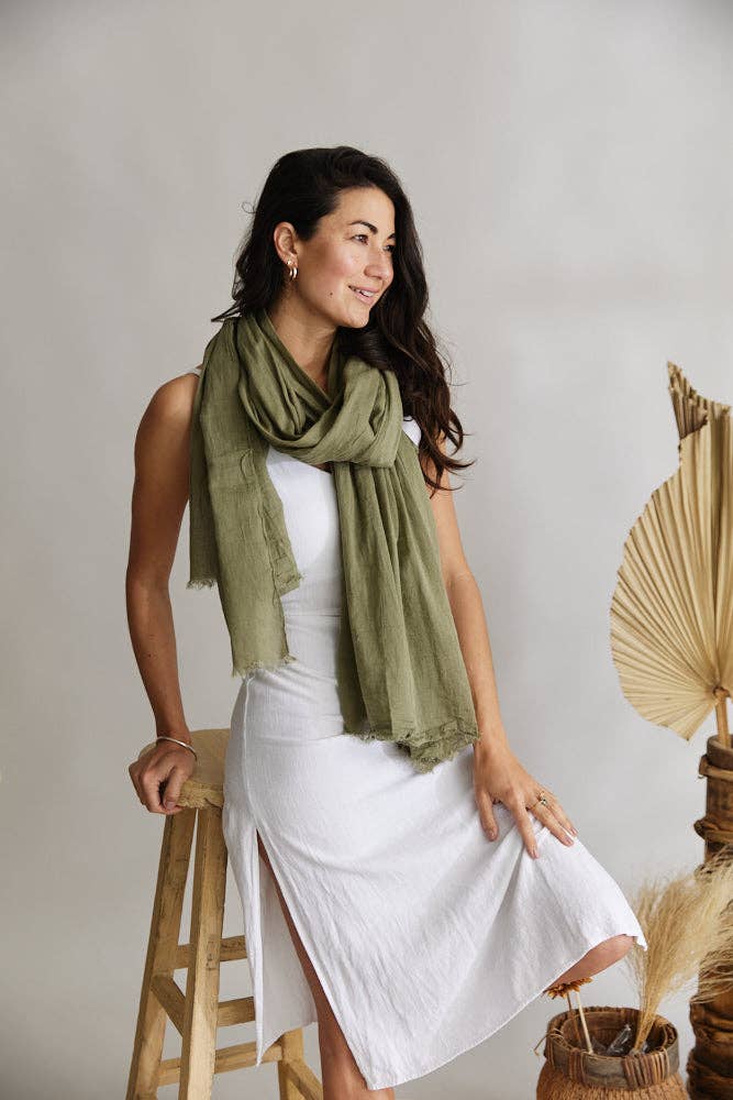 Scarf ~ French Riviera ~ Khaki