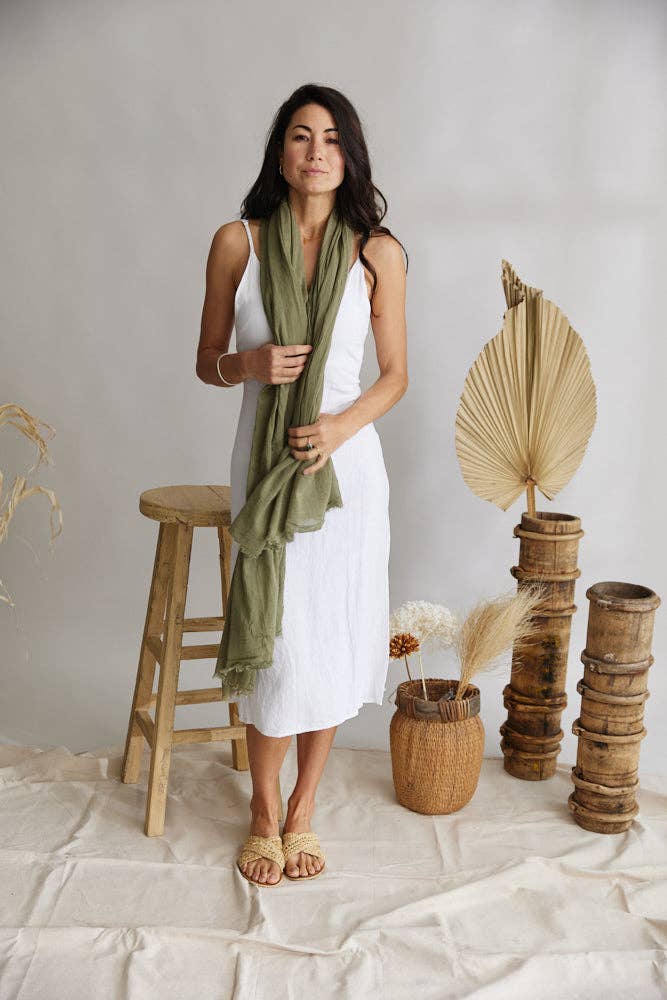 Scarf ~ French Riviera ~ Khaki